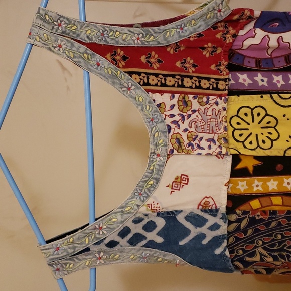 Vintage Sacred Threads Maxi Slip Drss With Side Slips Sz S - Picture 10 of 13